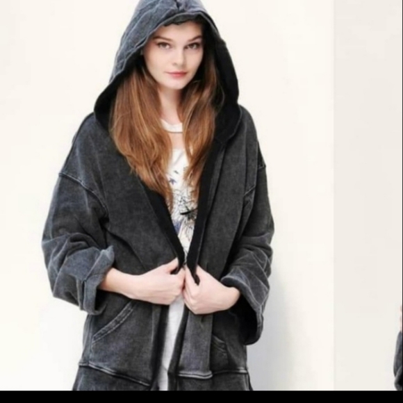 STILLS Cardigan Hoodie Open Front Navy Mineral Wash Cotton Sizes Sm Md & Lg NWT - Picture 3 of 11